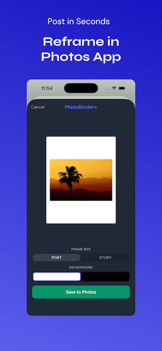 Black background border
